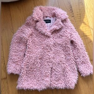 Y2K pink fuzzy jacket by Guess Blush Pink - size L - penny lane coat